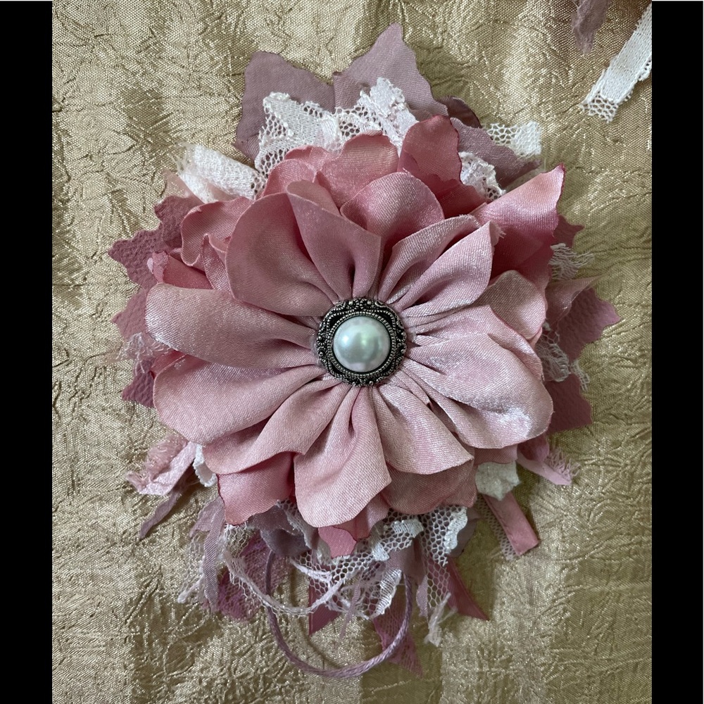 Boho wedding maybe corsage flower pin